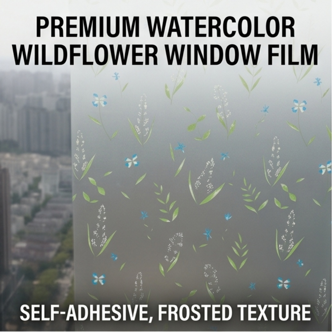 Self Adhesive Fresh Floral Lea - Window Insulation Film 评论和价格