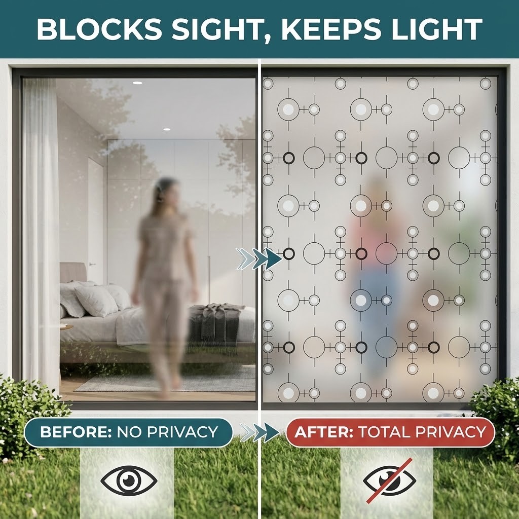 Self‑Adhesive Modern Geometric - Window Insulation Film 评论和价格
