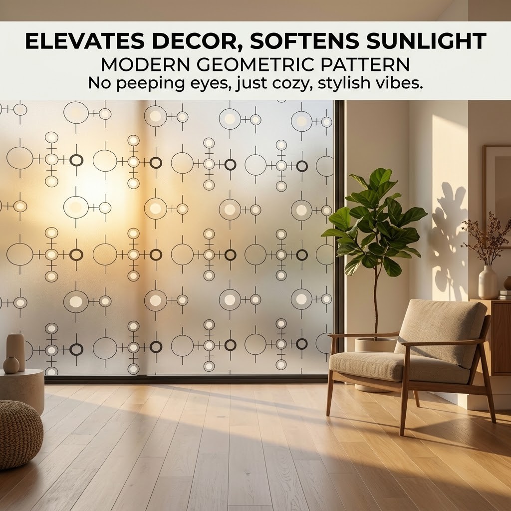 Self‑Adhesive Modern Geometric - Window Insulation Film 评论和价格