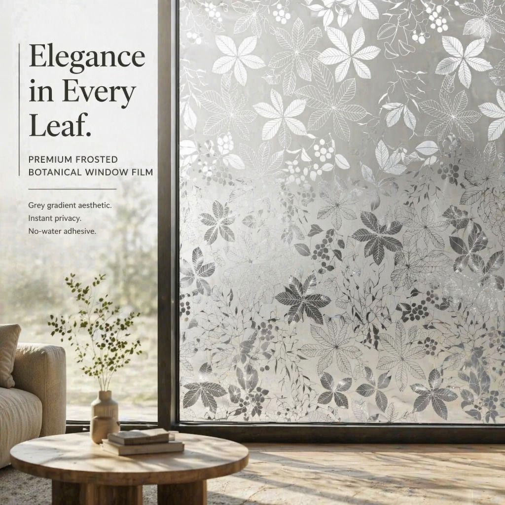 Watercolor Purple Floral Self- - Window Insulation Film 评论和价格
