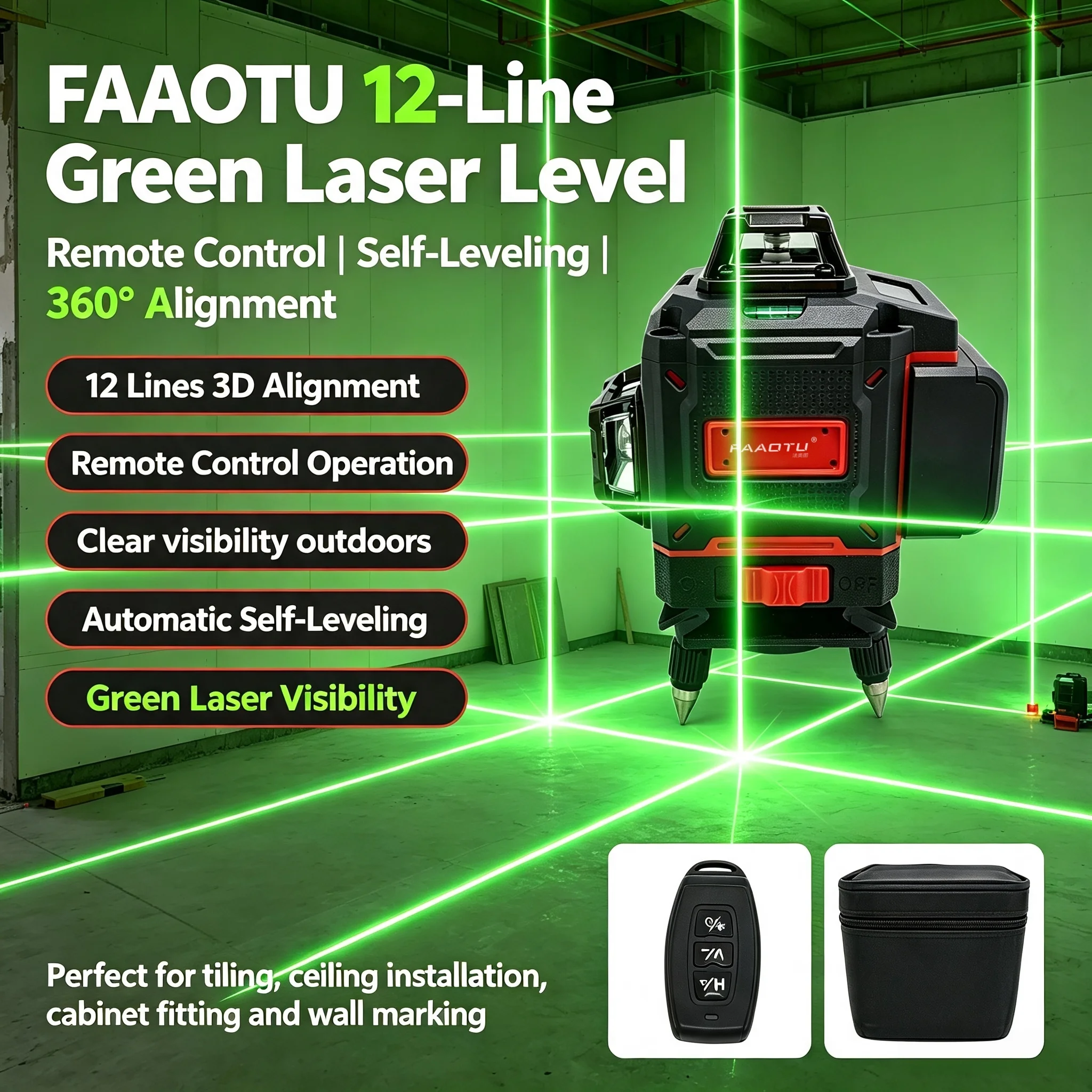 FAAOTU Digital 360-Degree Cros - Level Laser Line 评论和价格