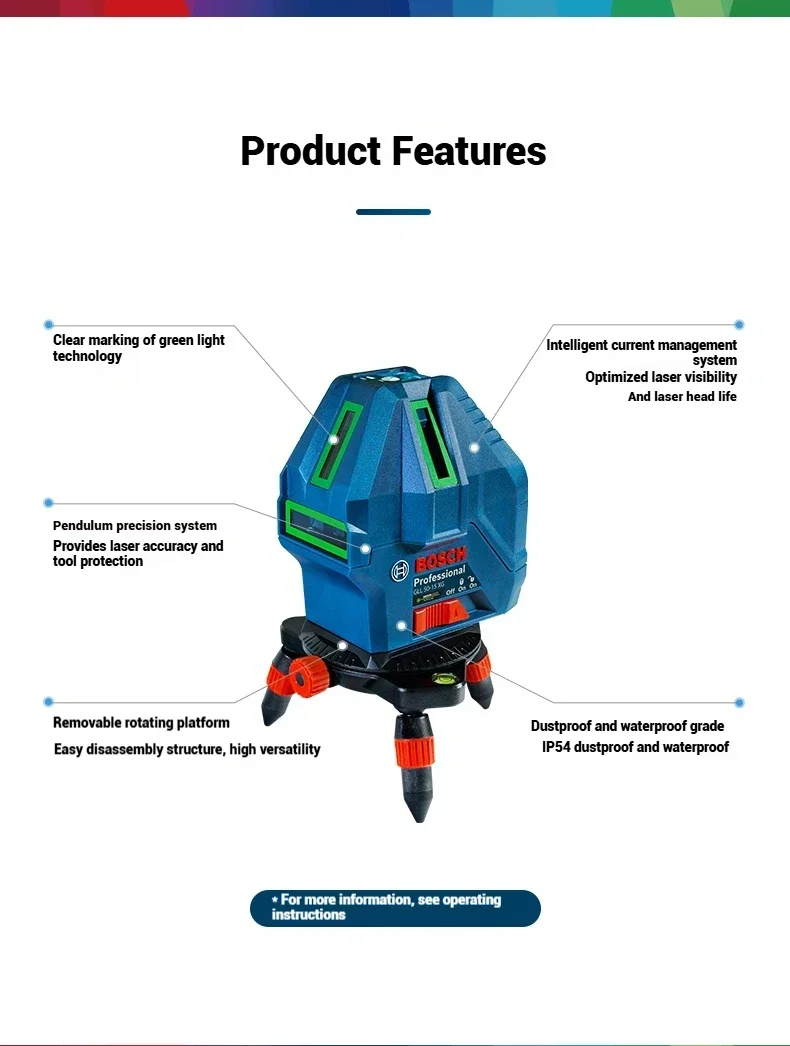 Bosch GLL 50-15 XG Green Laser - Level Laser Line 评论和价格