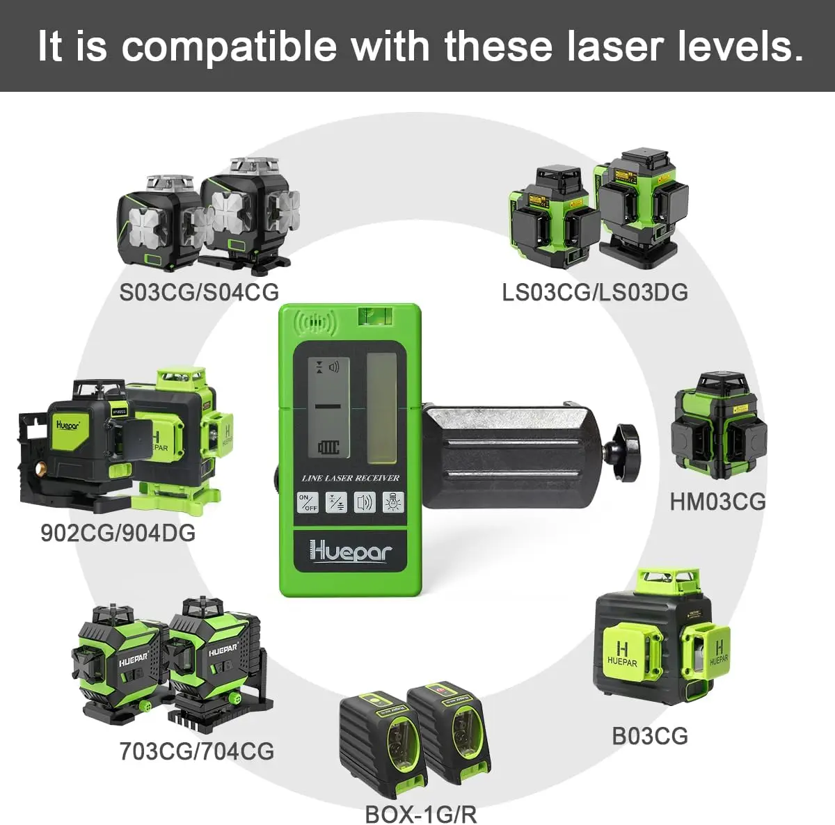 Huepar Laser Receiver LR-5RG f - Level Laser Line 评论和价格